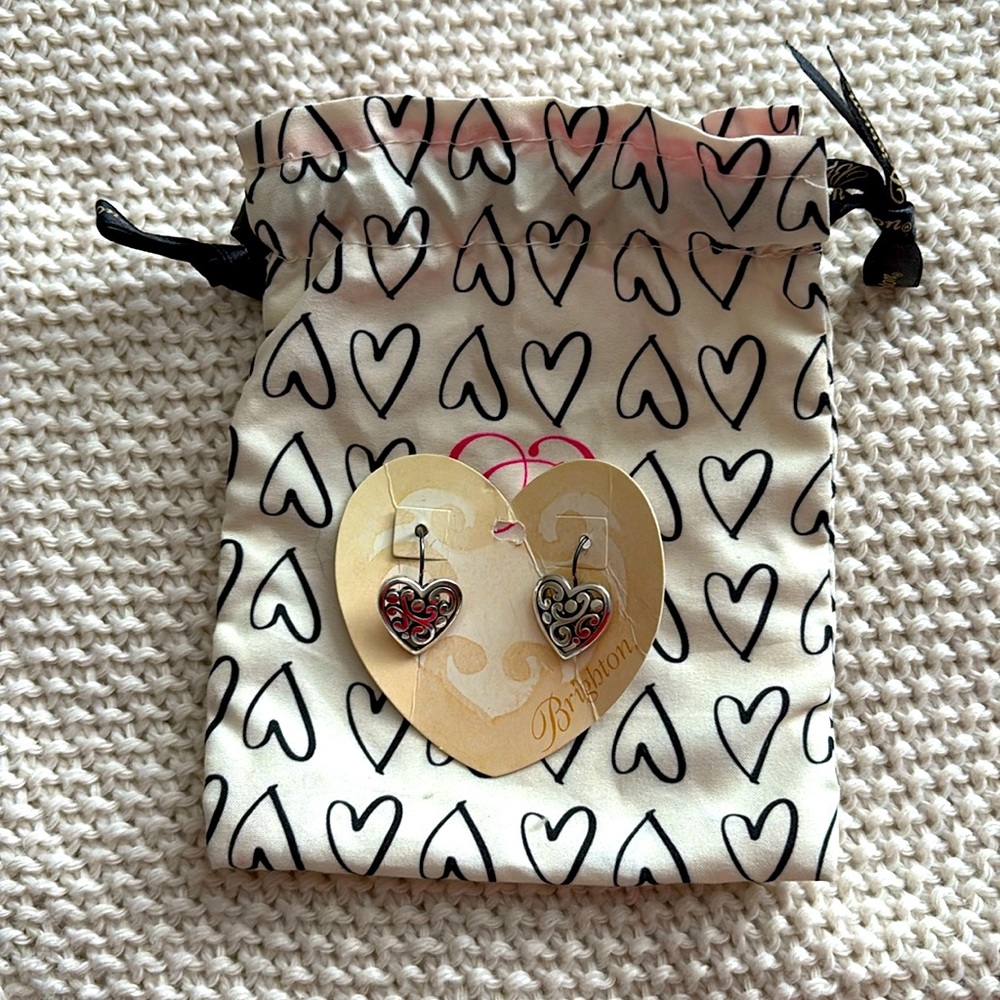 New in bag, Brighton Contempo lever back heart earrings